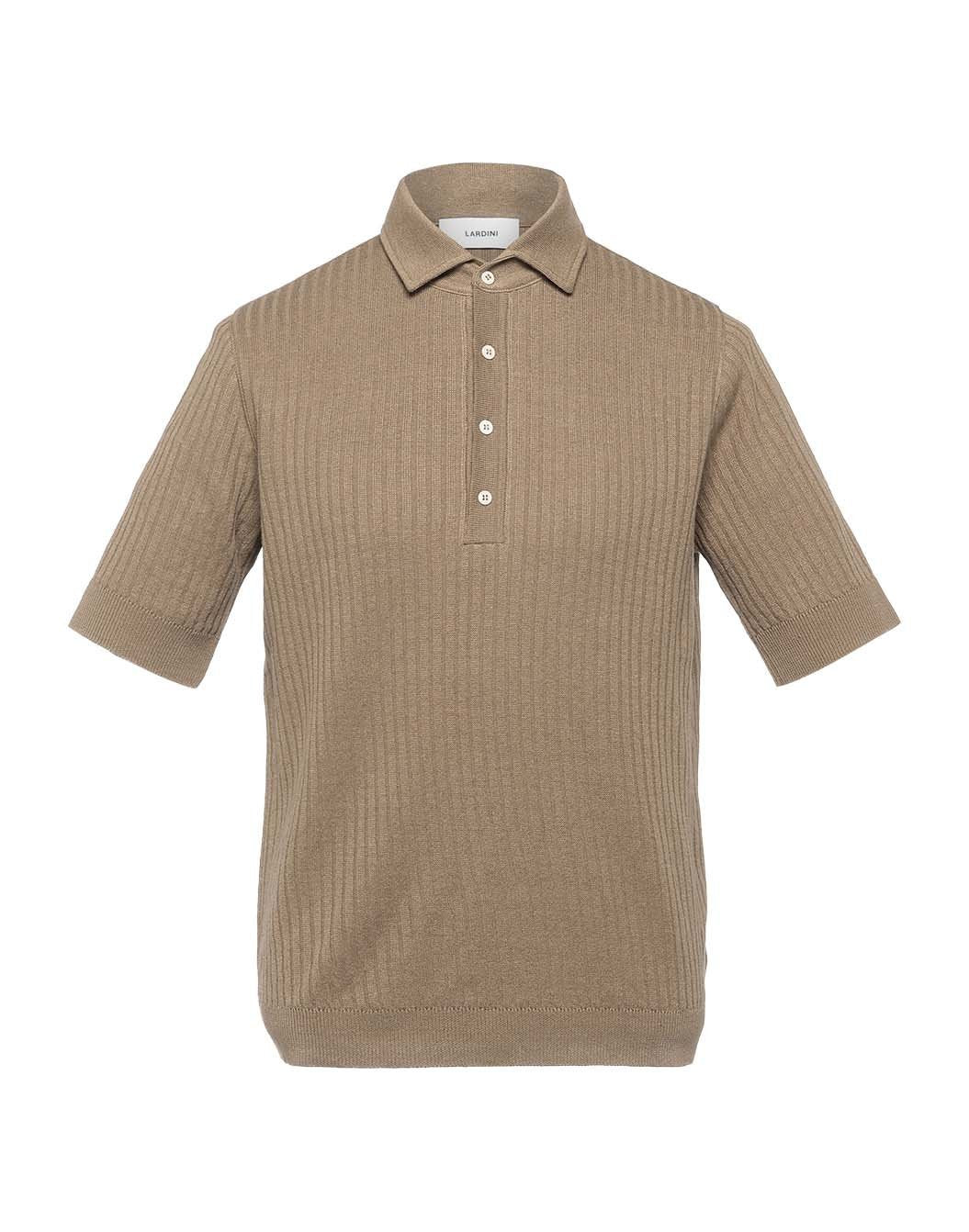 リネンコットンストライプニットポロ – LARDINI Online Store
