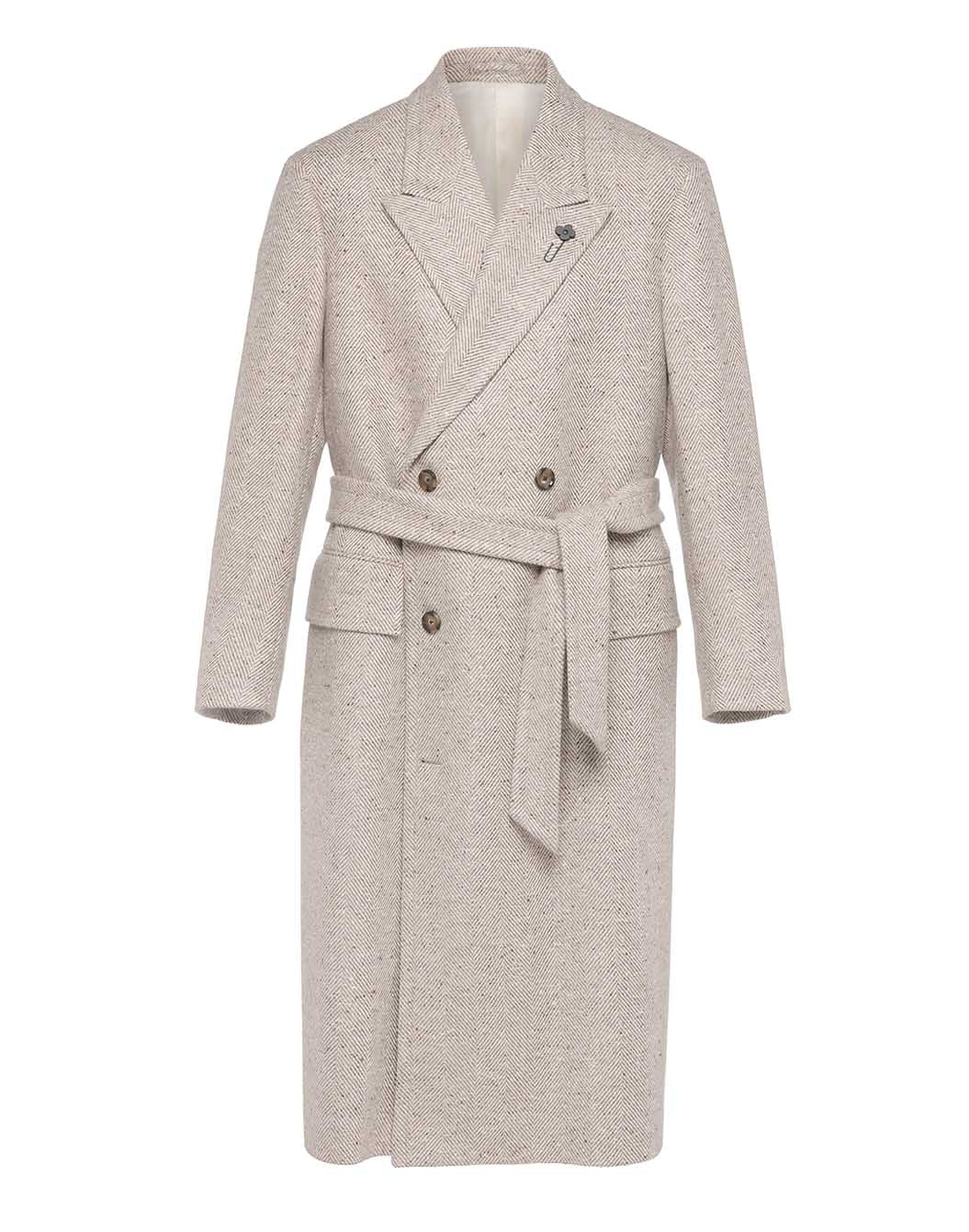 カシミヤツイード ダブルブレステッドコート – LARDINI Online Store