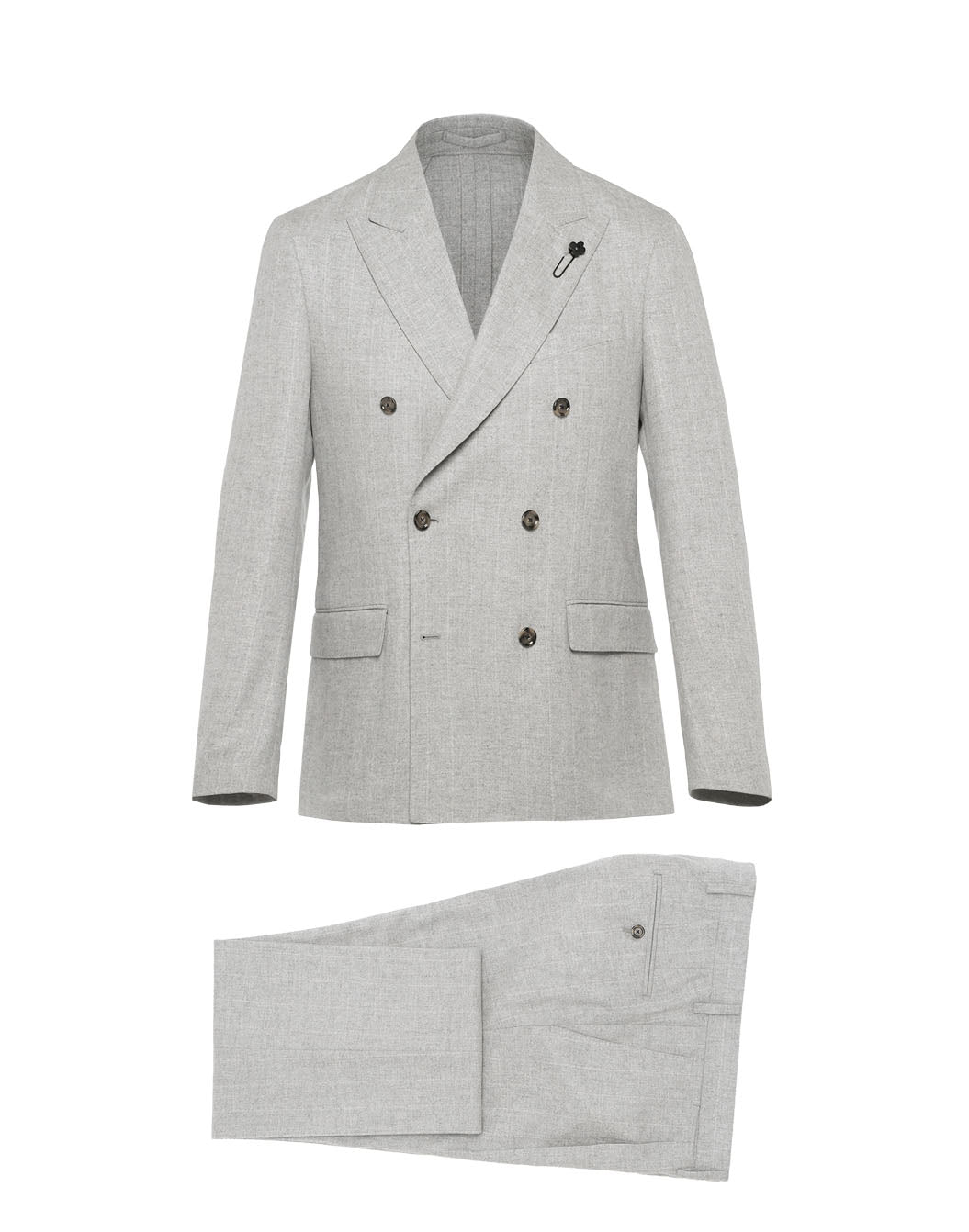 ウールカシミヤ ライトフランネル ストライプスーツ – LARDINI Online