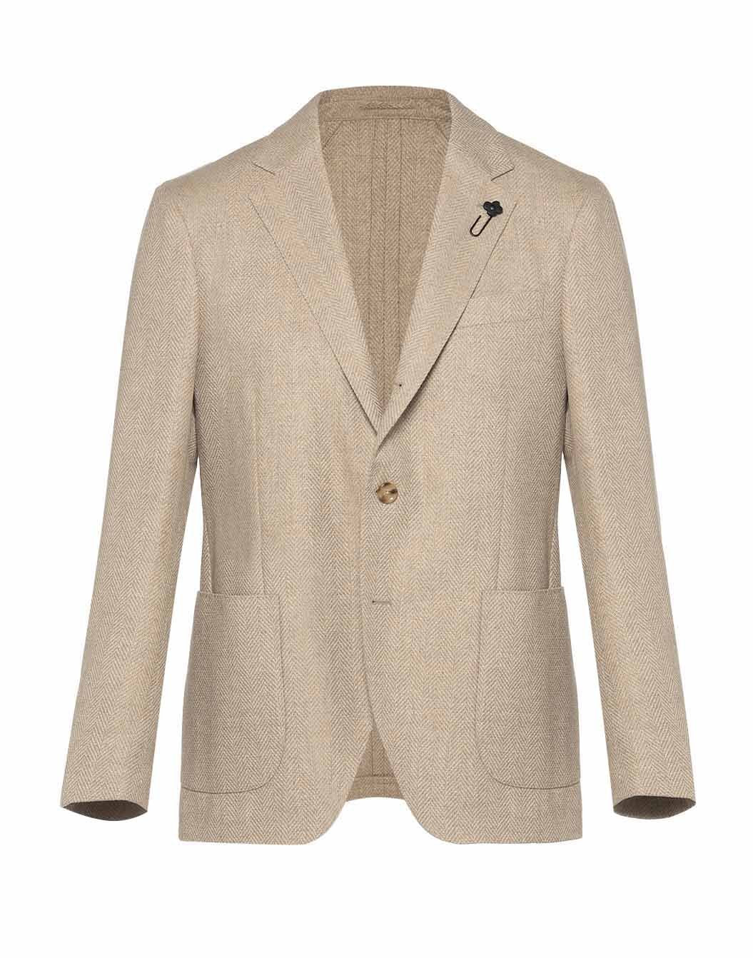 ウールカシミヤ メランジヘリンボーン ジャケット – LARDINI Online Store