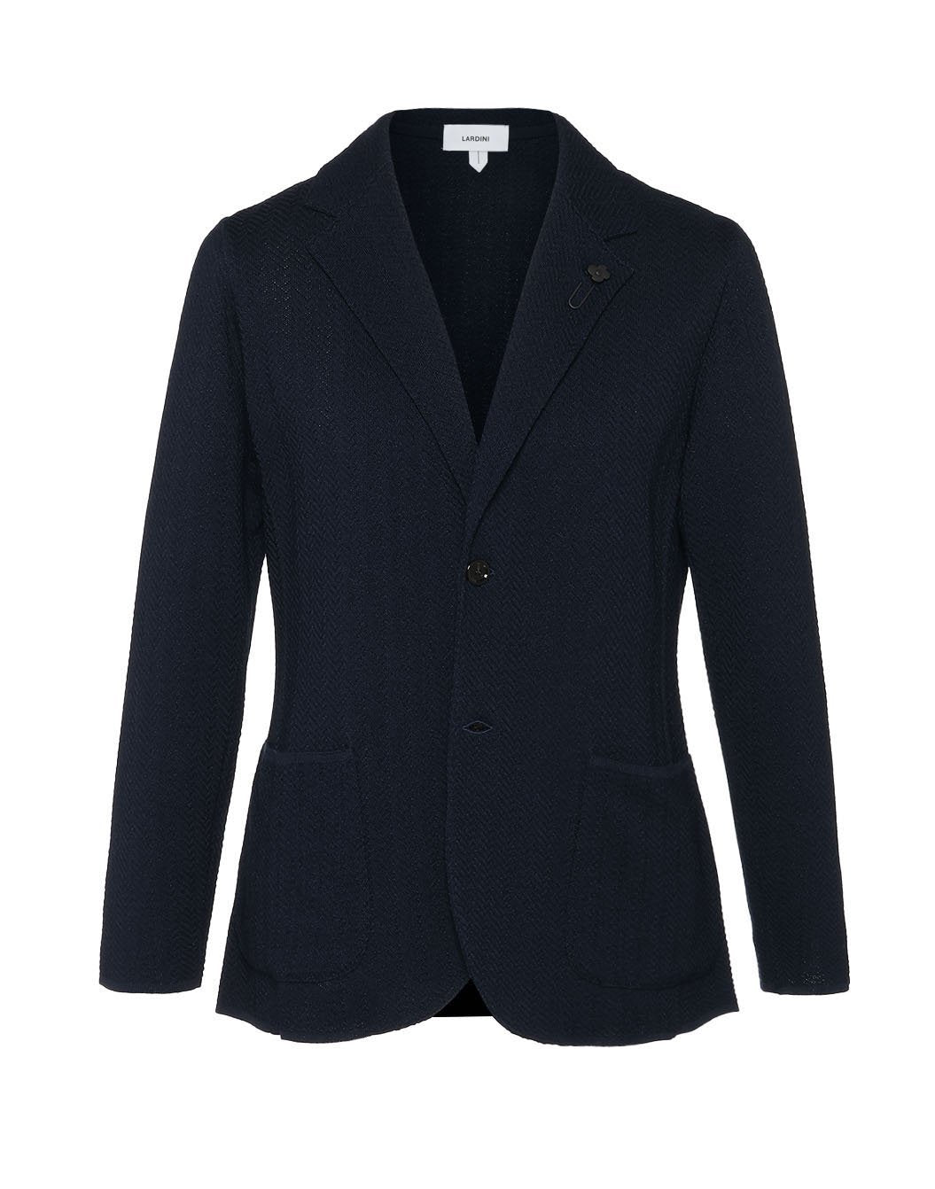 コットンレーヨンヘリンボーンステッチニットジャケット – LARDINI