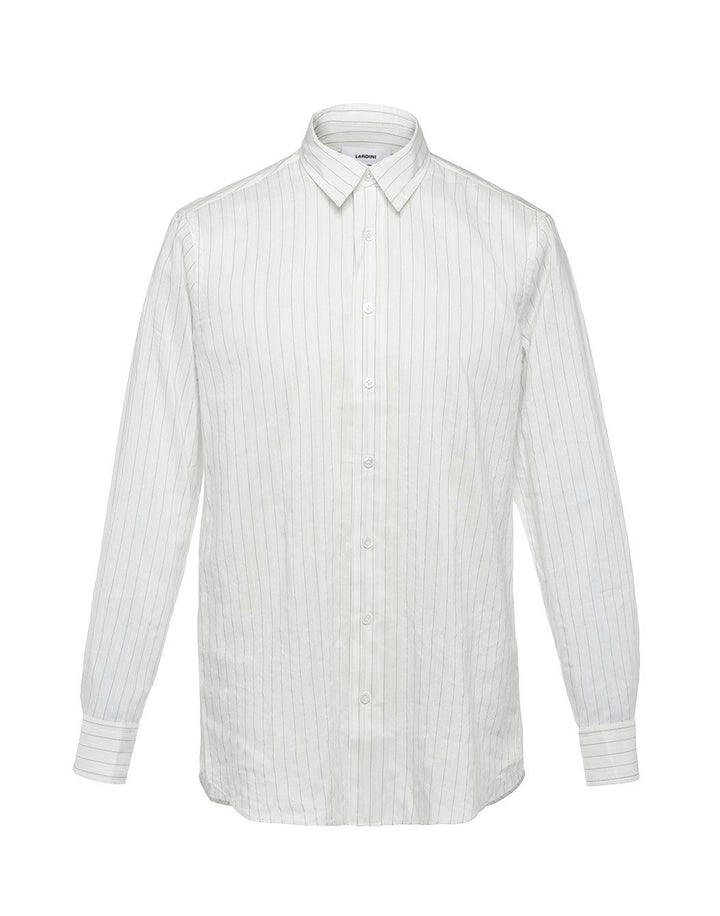 キュプラコットンリネンストライプシャツ – LARDINI Online Store