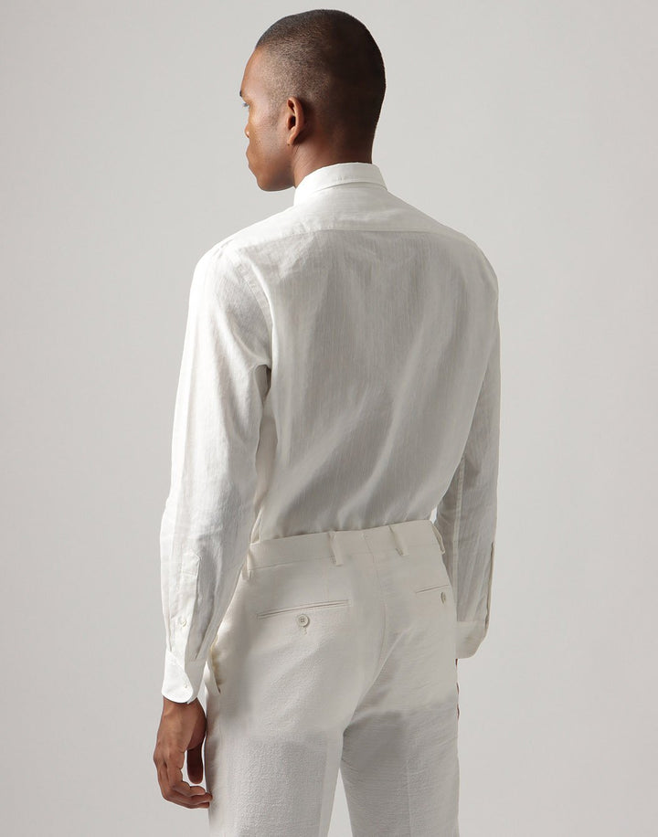 キュプラコットンリネンストライプシャツ – LARDINI Online Store