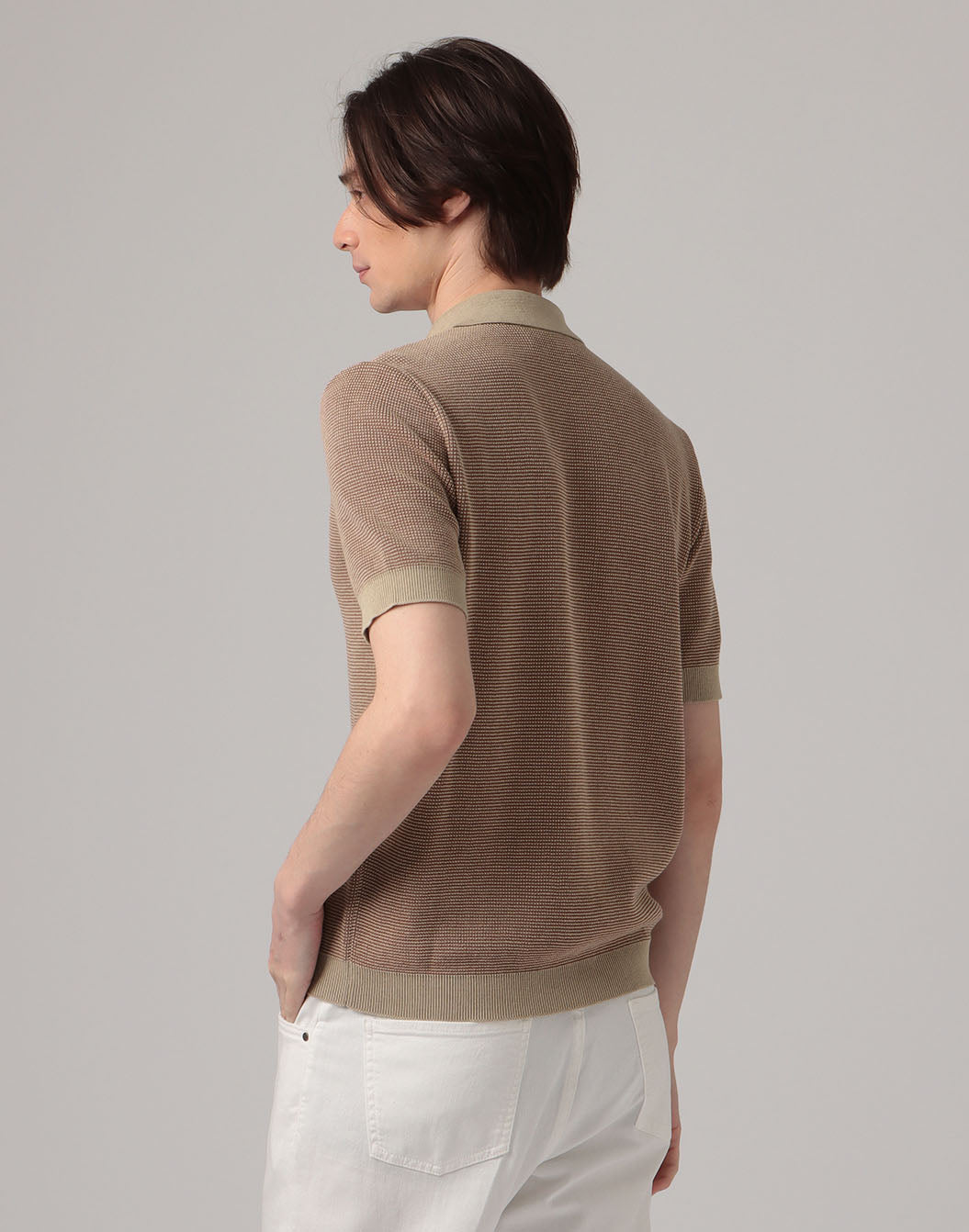 ツートーンステッチポロニット – LARDINI Online Store 