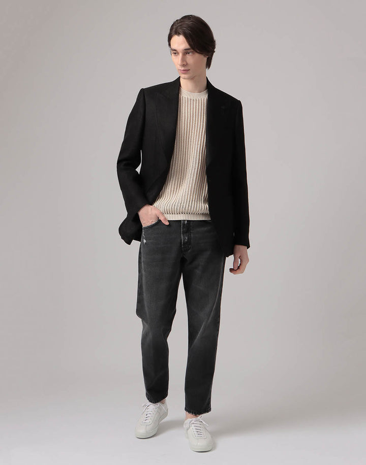 【雰囲気抜群】ゴールデンサイズ　EWDIN 411デニムパンツ　ブラック 大きいサイズ メンズ EDWIN (エドウィン) インターナショナル