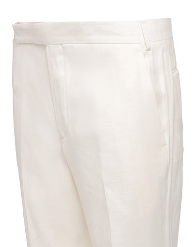 リネンレーヨン ストレッチツイル ピースダイトラウザーズ