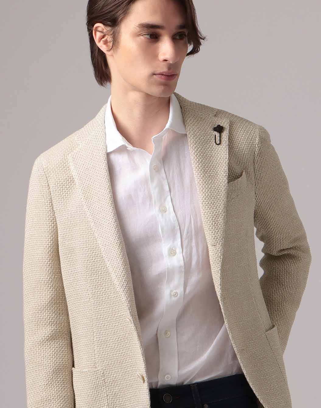 定価4.9万 ♪ Filo di Seta ふんわりコットンジャケット 白（コットン  