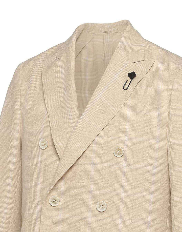 グレンチェック ダブルブレストジャケット – LARDINI Online Store