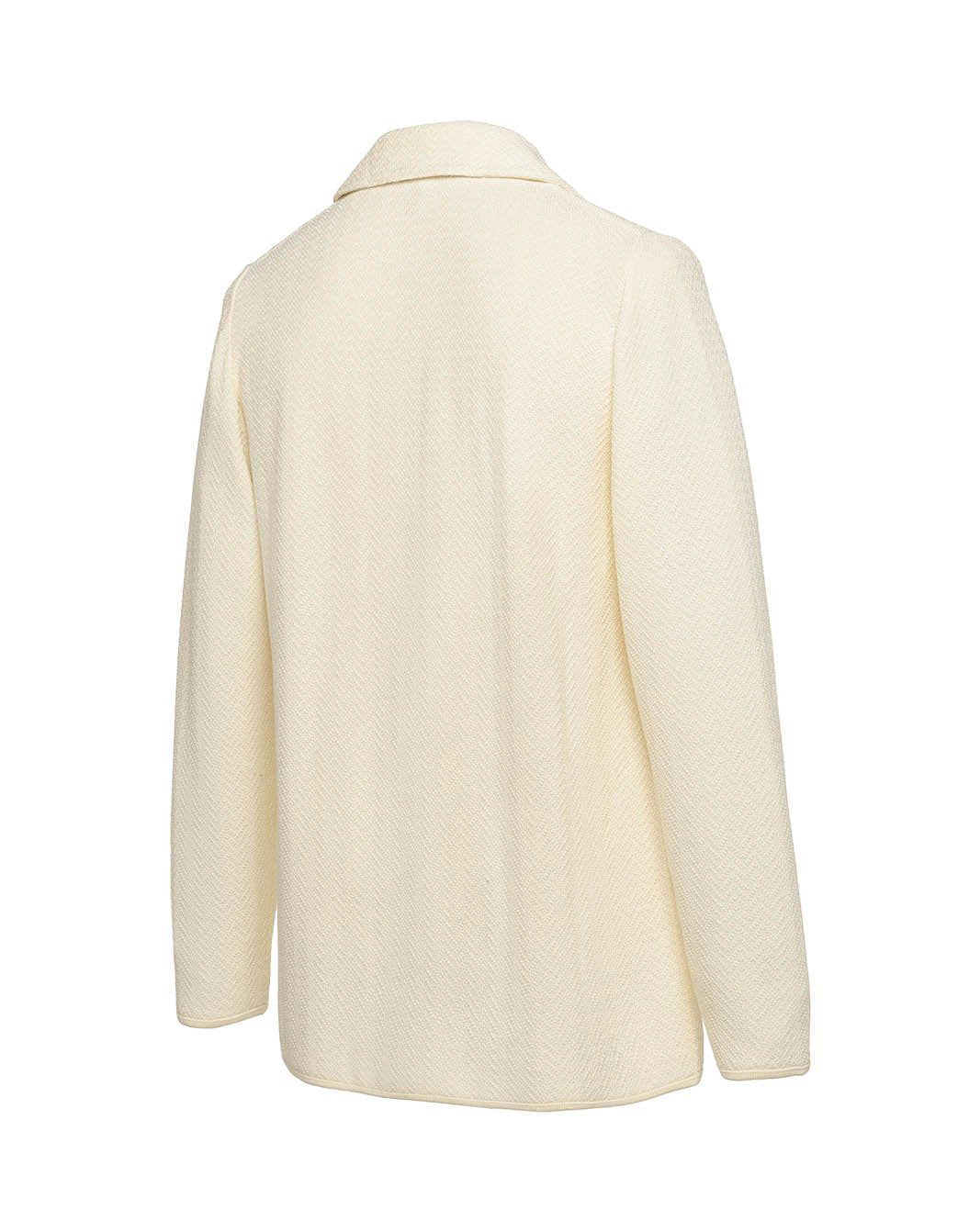 コットンレーヨン ヘリンボーンステッチ 6Bニットジャケット – LARDINI