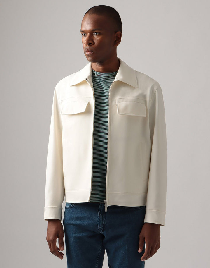 トラベルストレッチ ウールサージブルゾン – LARDINI Online Store