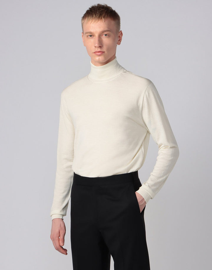 ウールシルクカシミヤ タートルネックニット – LARDINI Online Store