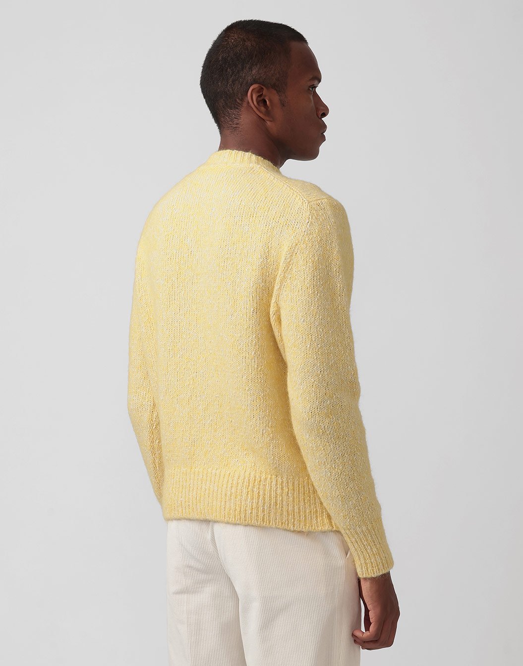 コットンアルパカメランジクルーネックニット – LARDINI Online Store