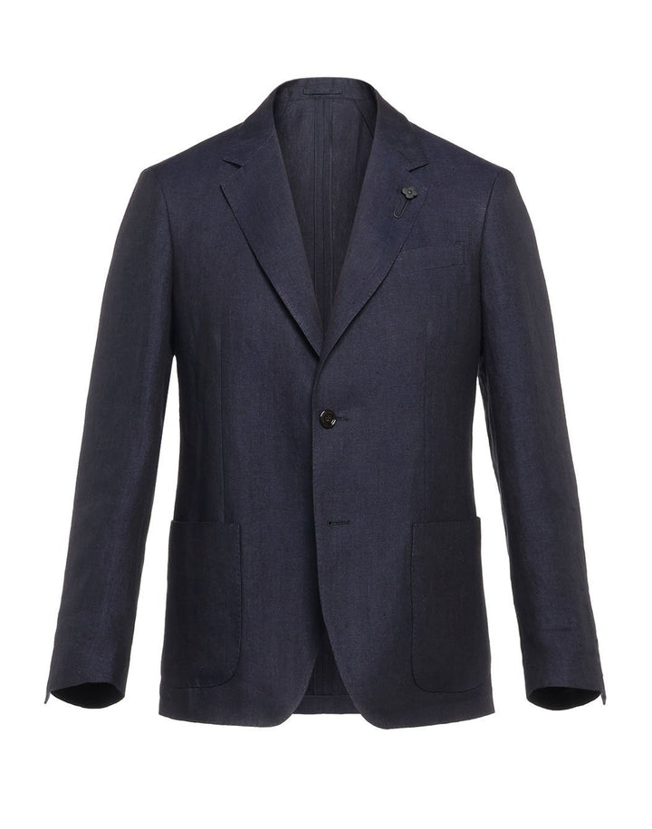 Veritecoeur 美品　ラウンドジャケット コットンリネン　ヘリンボーン iki - コットンリネン高密度ウェザー／リネンヘリンボン ノー