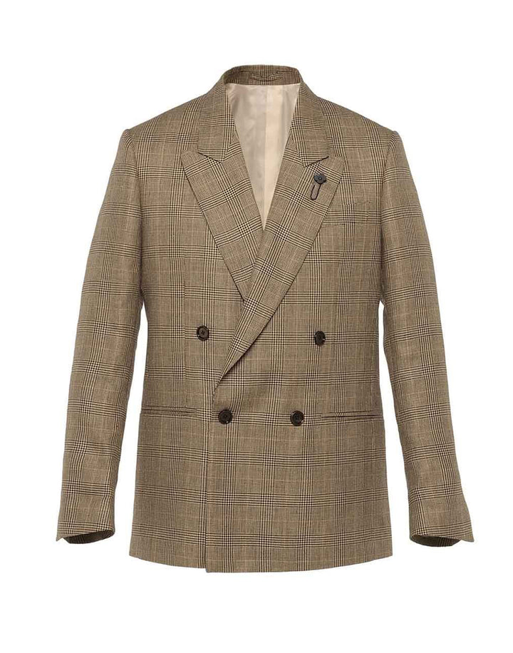 LARDINI ウールコットンリネン ダブル ジレベスト LARDINI 【ラルディーニ】 [春夏] ウールリネン ダブルブレスト