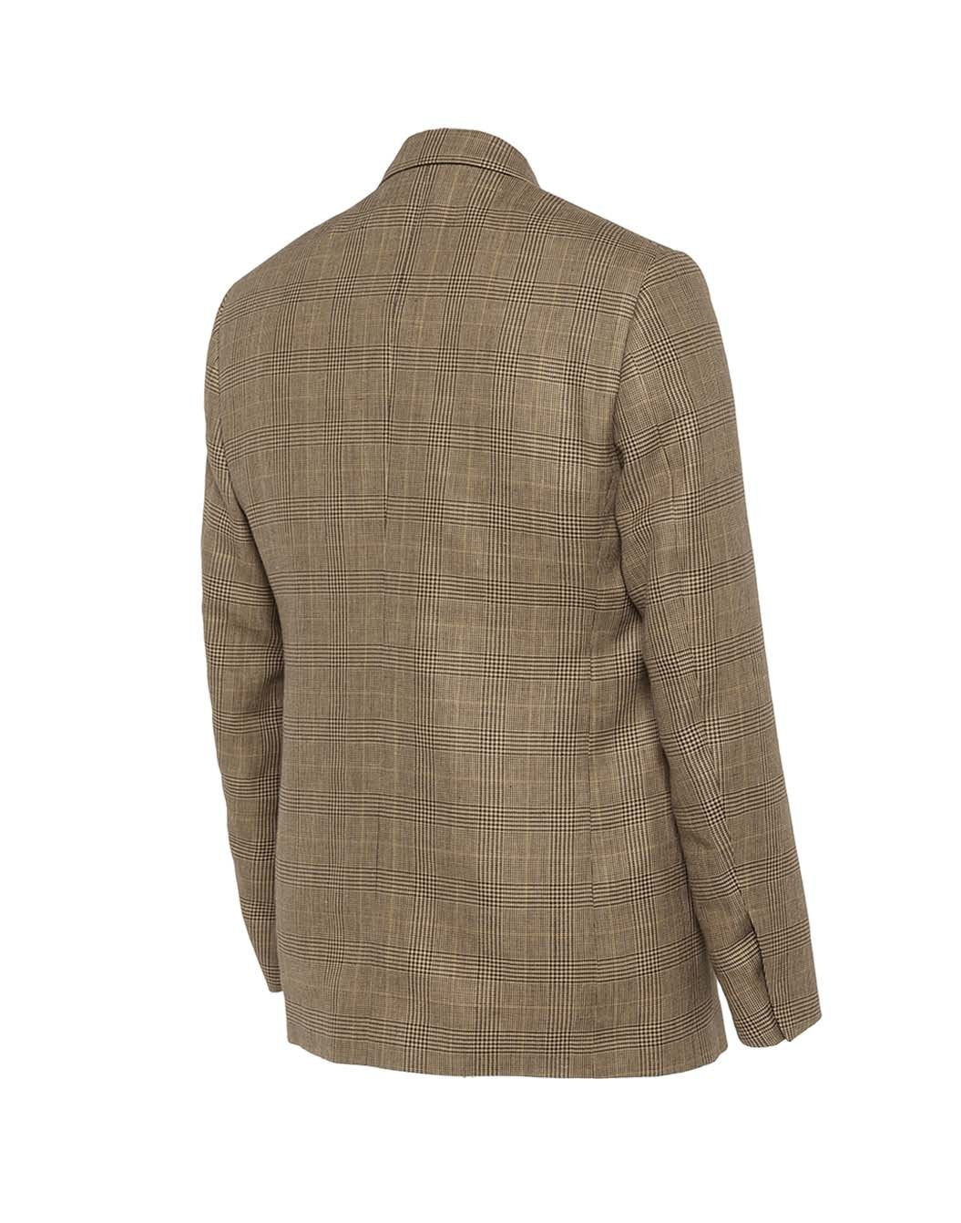 ウールリネン グレンチェック ダブルジャケット – LARDINI Online Store