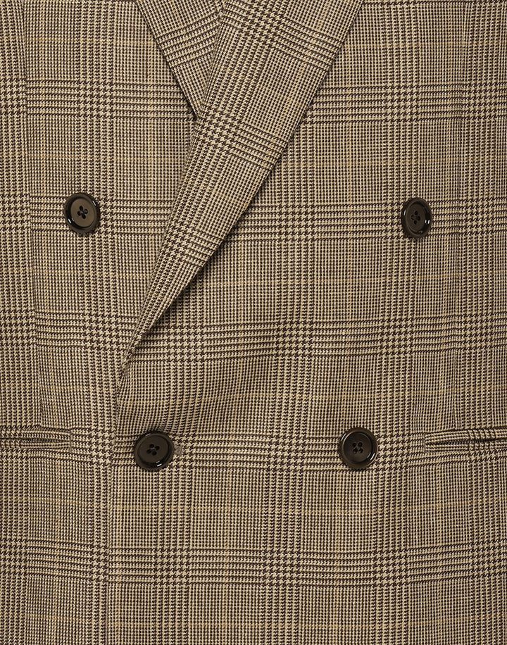 LARDINIラルディーニジャケット・グレンチェック＋ブルーチェック52 LARDINI（ラルディーニ）ROMAローマ ウールライトツィードグレン