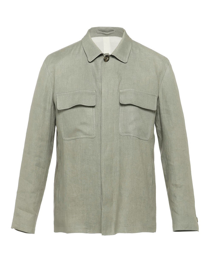 リネンツイル シャツブルゾン – LARDINI Online Store