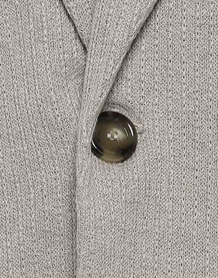 定10万新品同様　LARDINI レザー切替リネンニットジャケットXSハンガー付 リネンコットン ドロップニードルステッチ ニットジャケット – LARDINI