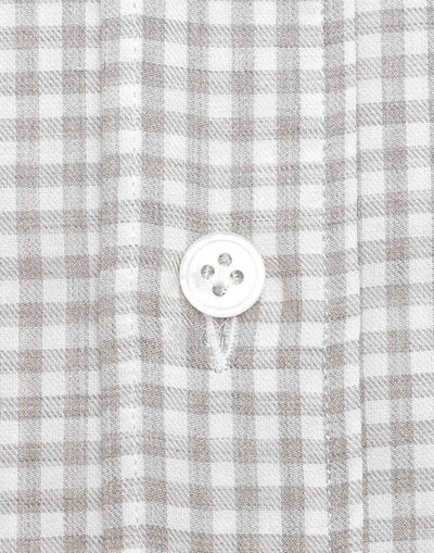 コットンツイル ギンガムチェックシャツ