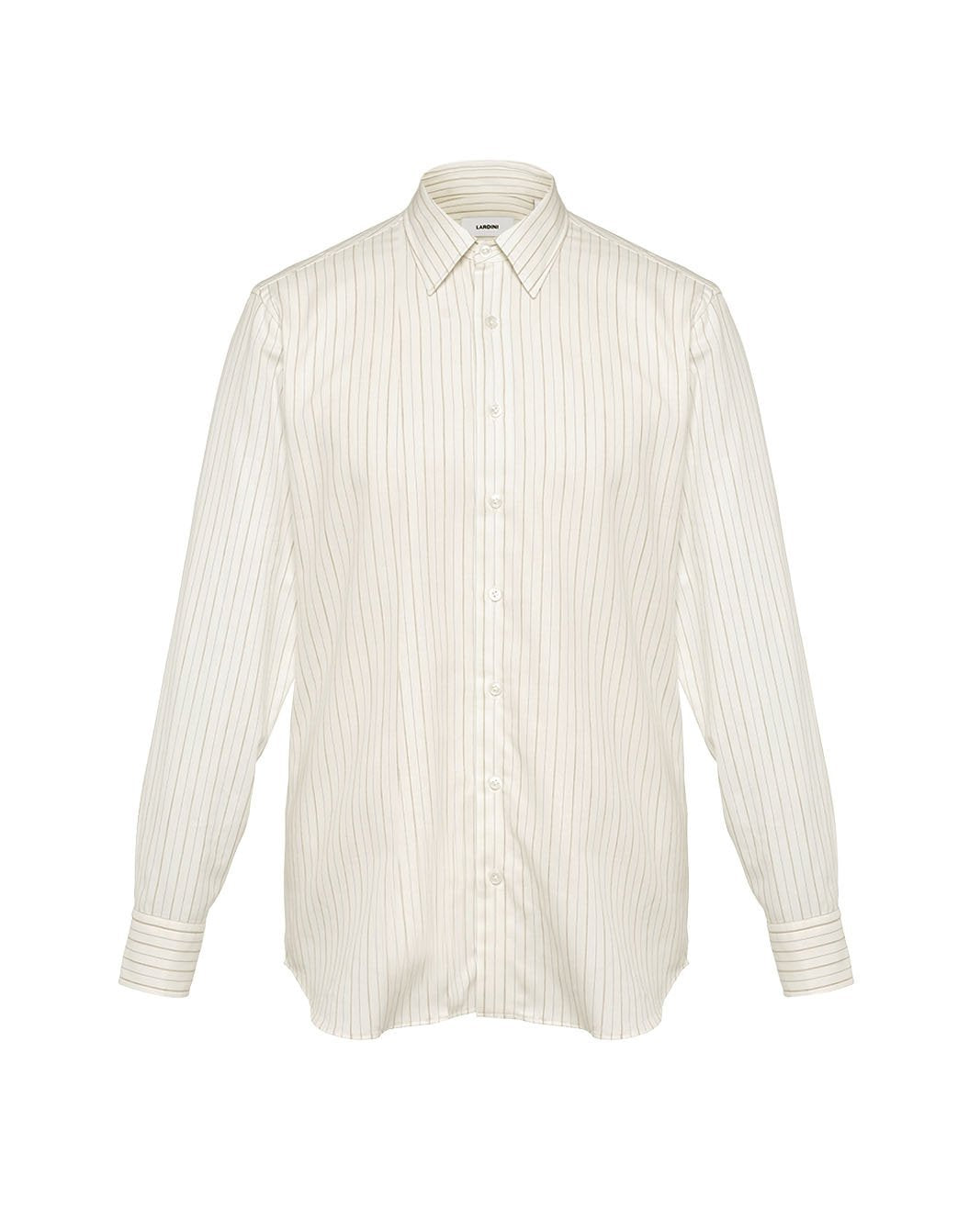 コットンウール オルタネイト ストライプシャツ