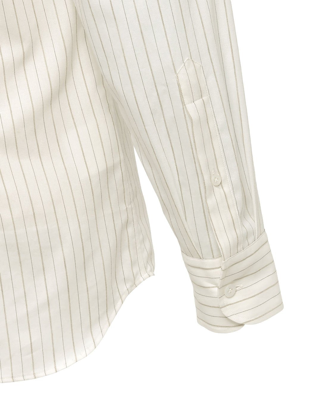 コットンウール オルタネイト ストライプシャツ