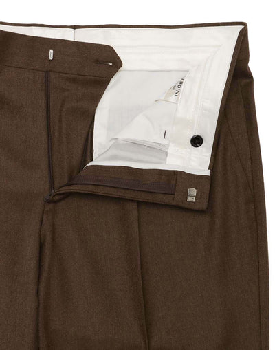 ウールカシミヤ ストレッチフランネル トラウザーズ