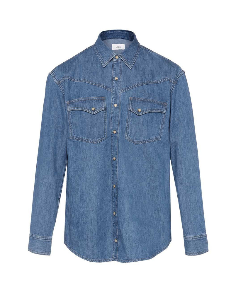 ウォッシュドデニム ウエスタンシャツ – LARDINI Online Store