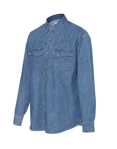 ウォッシュドデニム ウエスタンシャツ