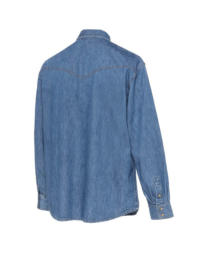 ウォッシュドデニム ウエスタンシャツ