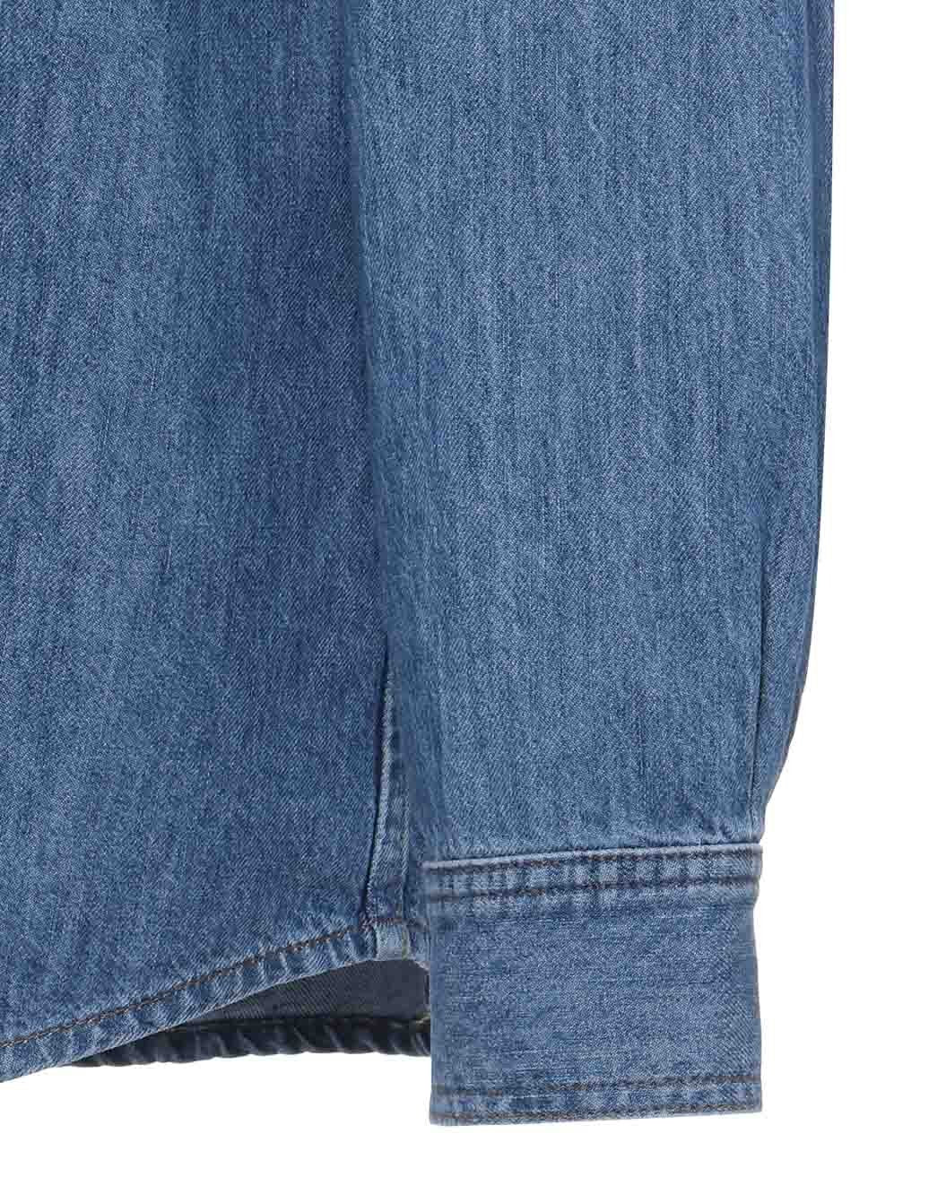 ウォッシュドデニム ウエスタンシャツ