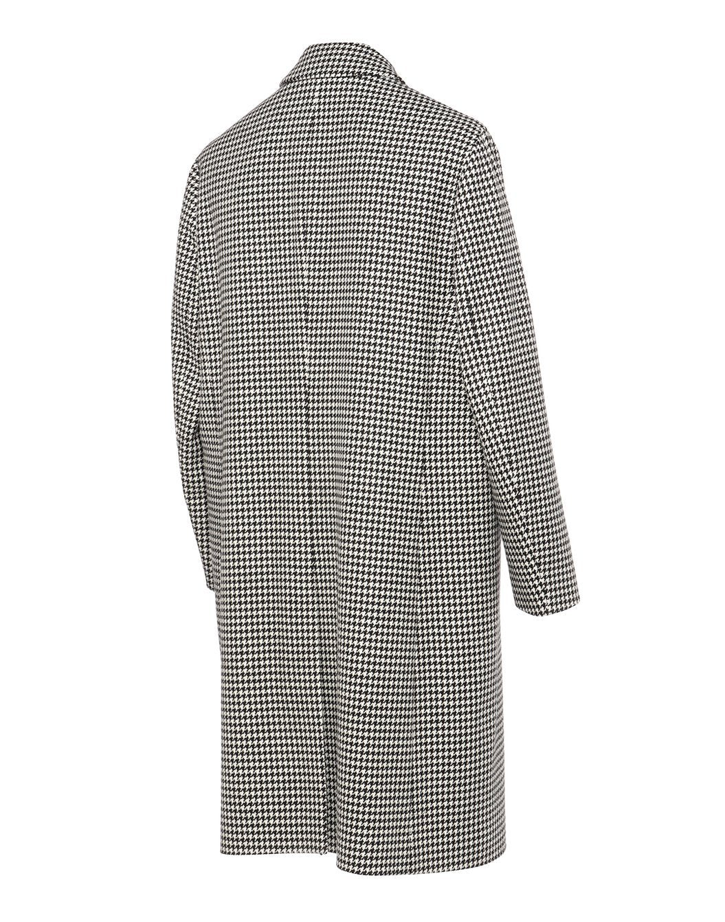 ウールカシミヤ ハウンドトゥースチェック バルカラーコート – LARDINI