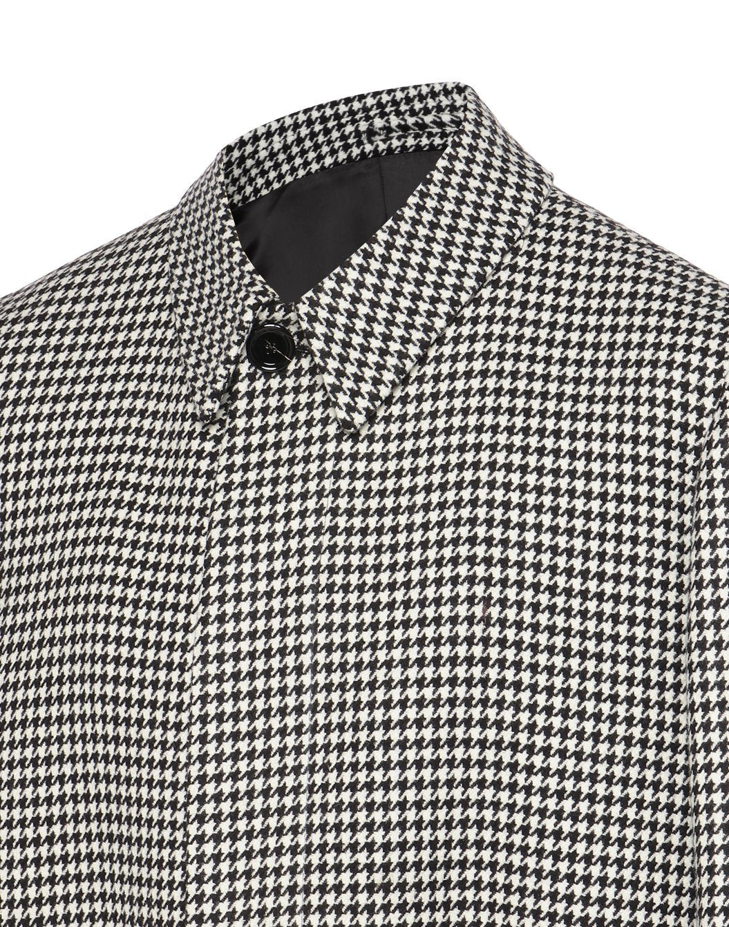 ウールカシミヤ ハウンドトゥースチェック バルカラーコート – LARDINI