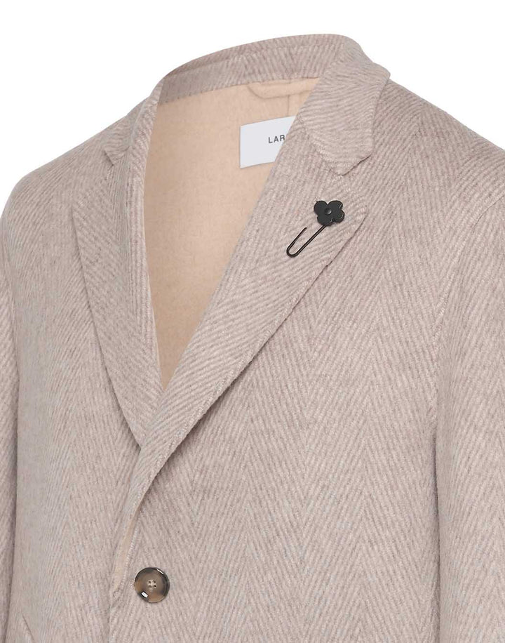 ウールカシミヤ ダブルフェイス ヘリンボーンコート – LARDINI Online