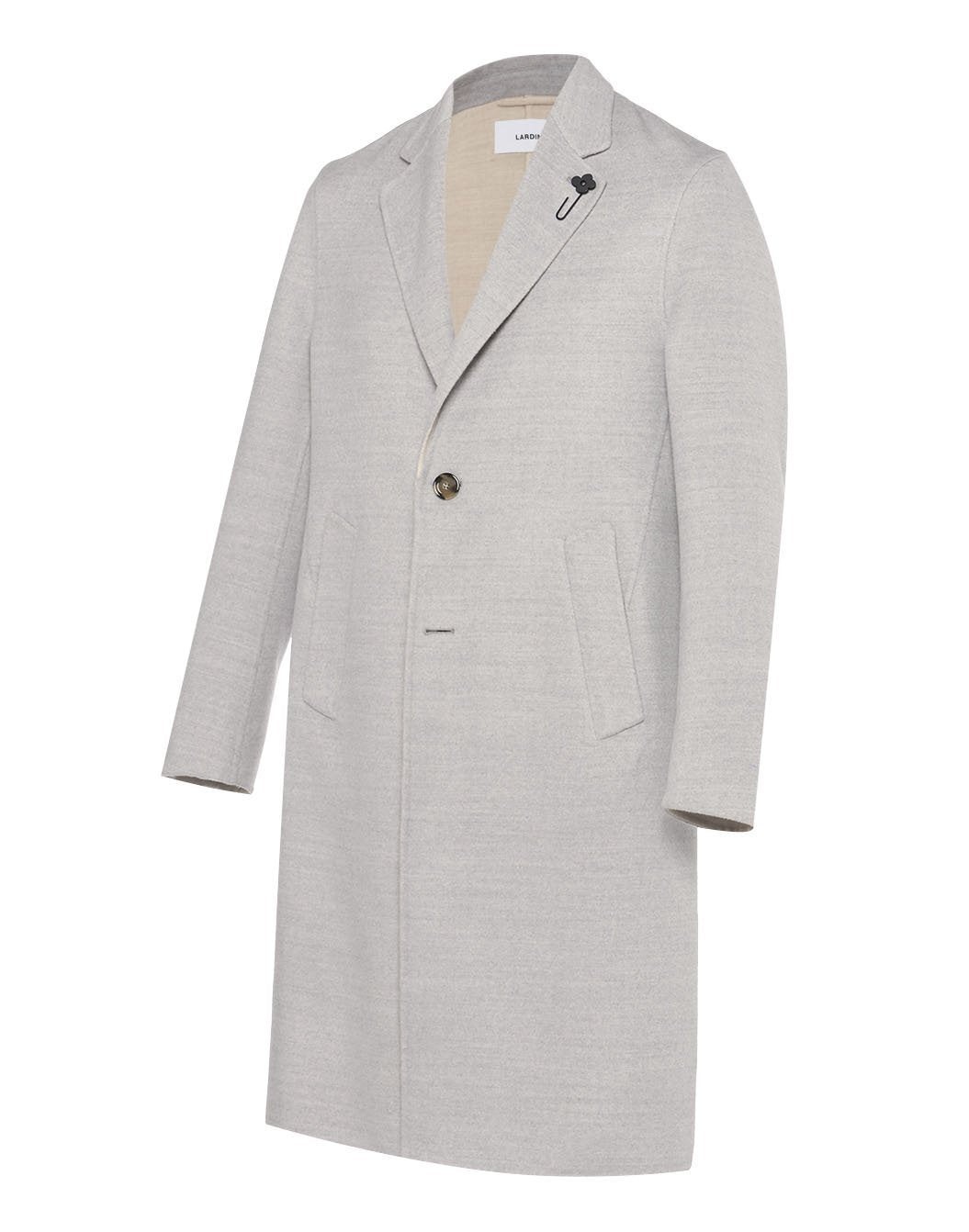 <美品>LARDINI 新ロゴ ネイビー ウール ロング ベルデットコート 48 LARDINI 新ロゴ ネイビー ウール ロング ベルデットコート 48 メンズ