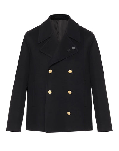 メタルボタン ショートピーコート