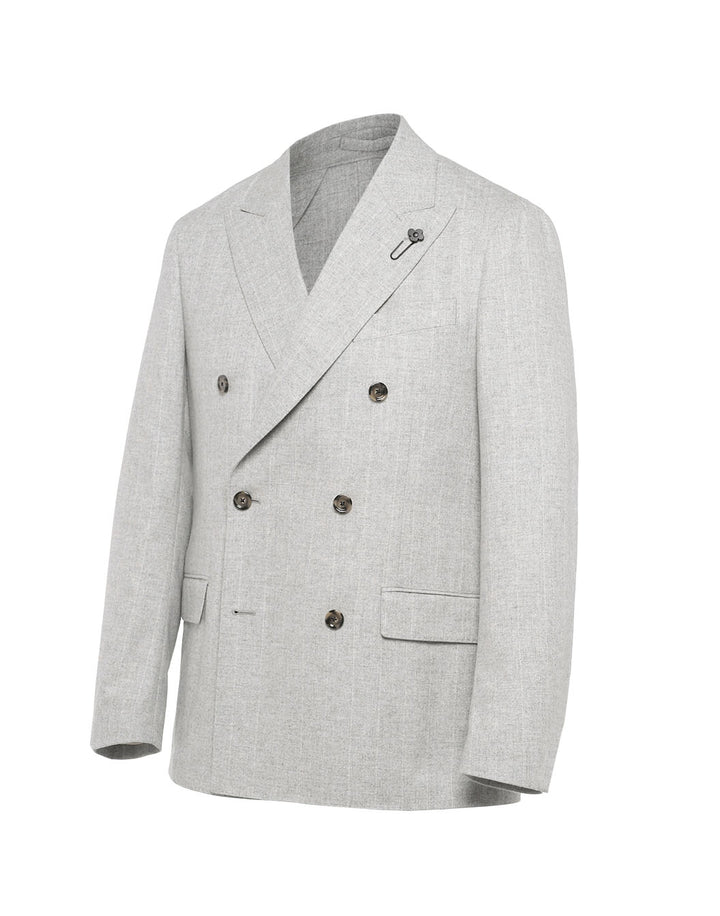 ウールカシミヤ ライトフランネル ストライプスーツ – LARDINI Online