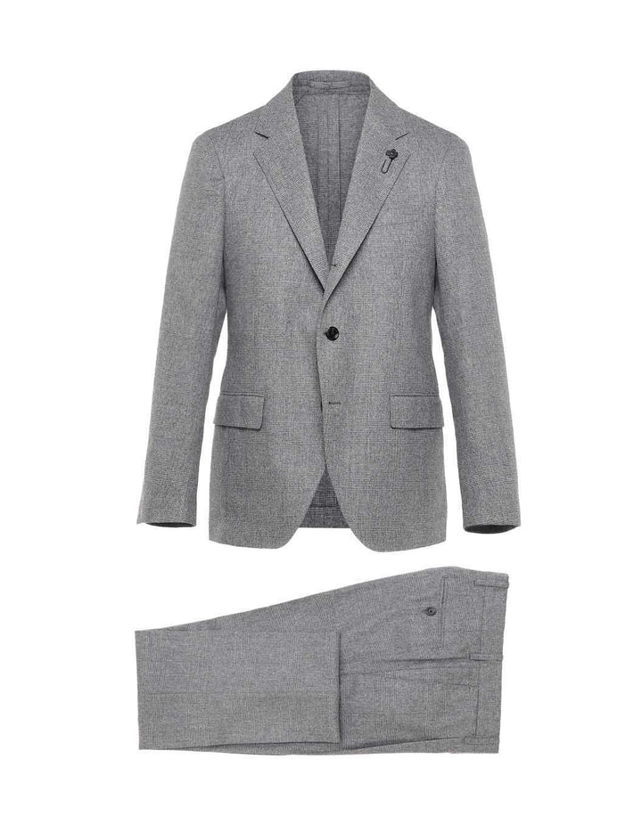 ウールカシミヤ ライトフランネル グレンチェックスーツ – LARDINI