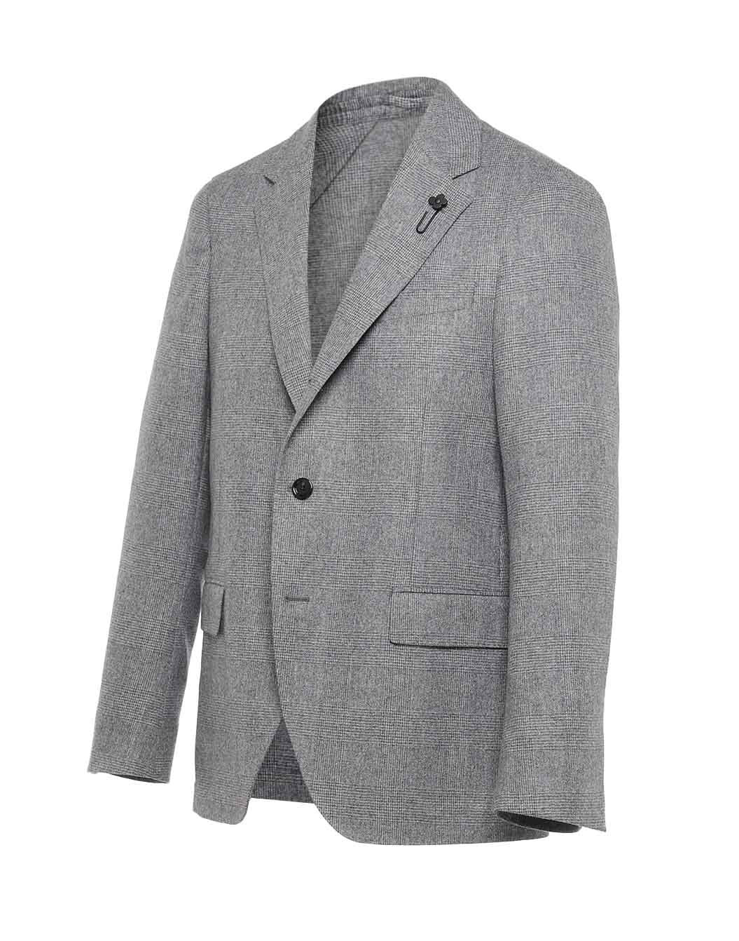 ウールカシミヤ ライトフランネル グレンチェックスーツ – LARDINI