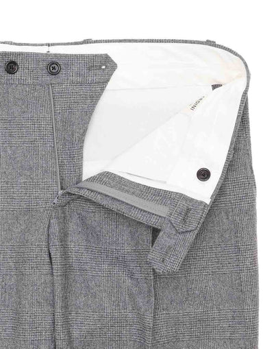 ウールカシミヤ ライトフランネル グレンチェックスーツ