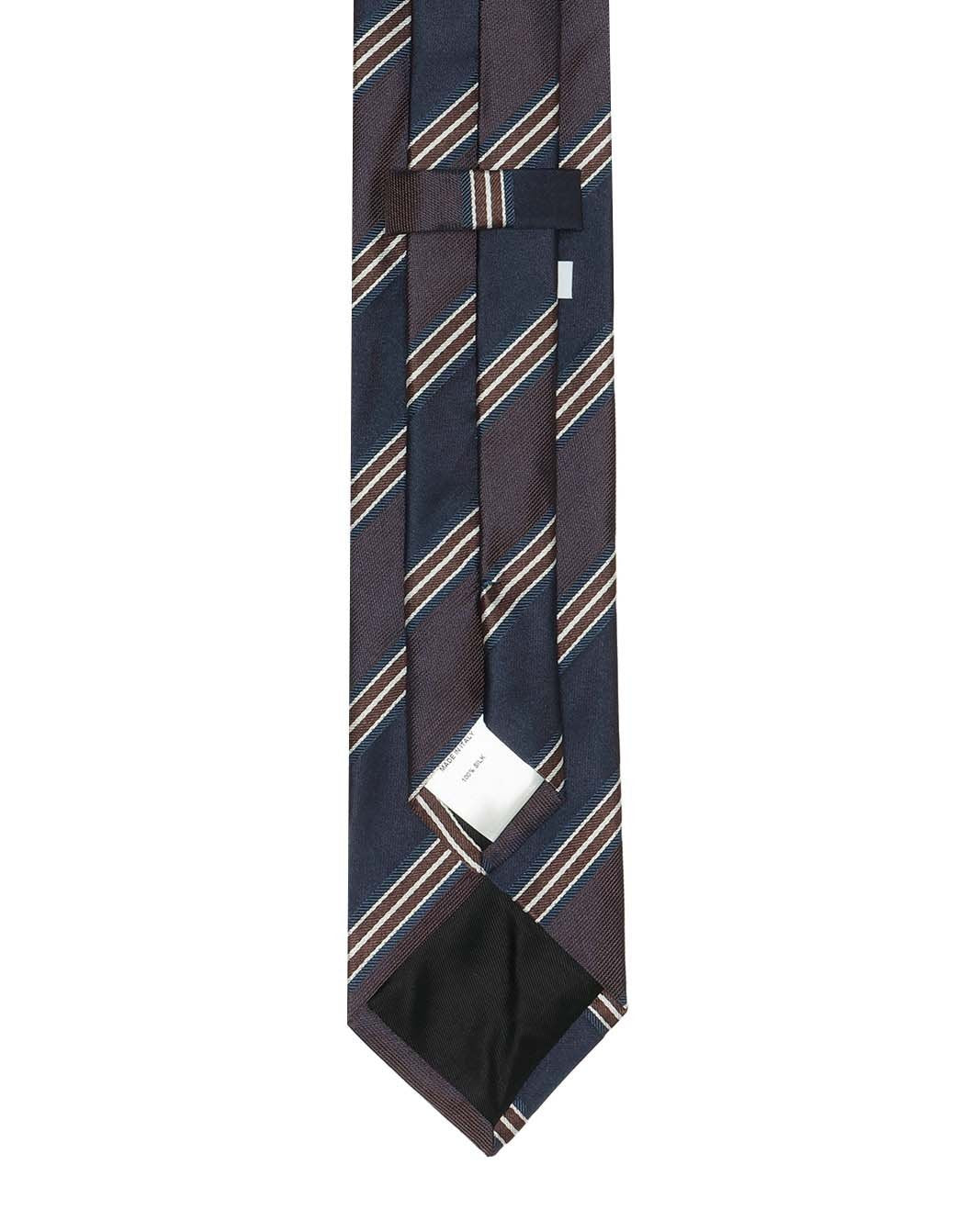 サテンジャカード ミックスストライプタイ