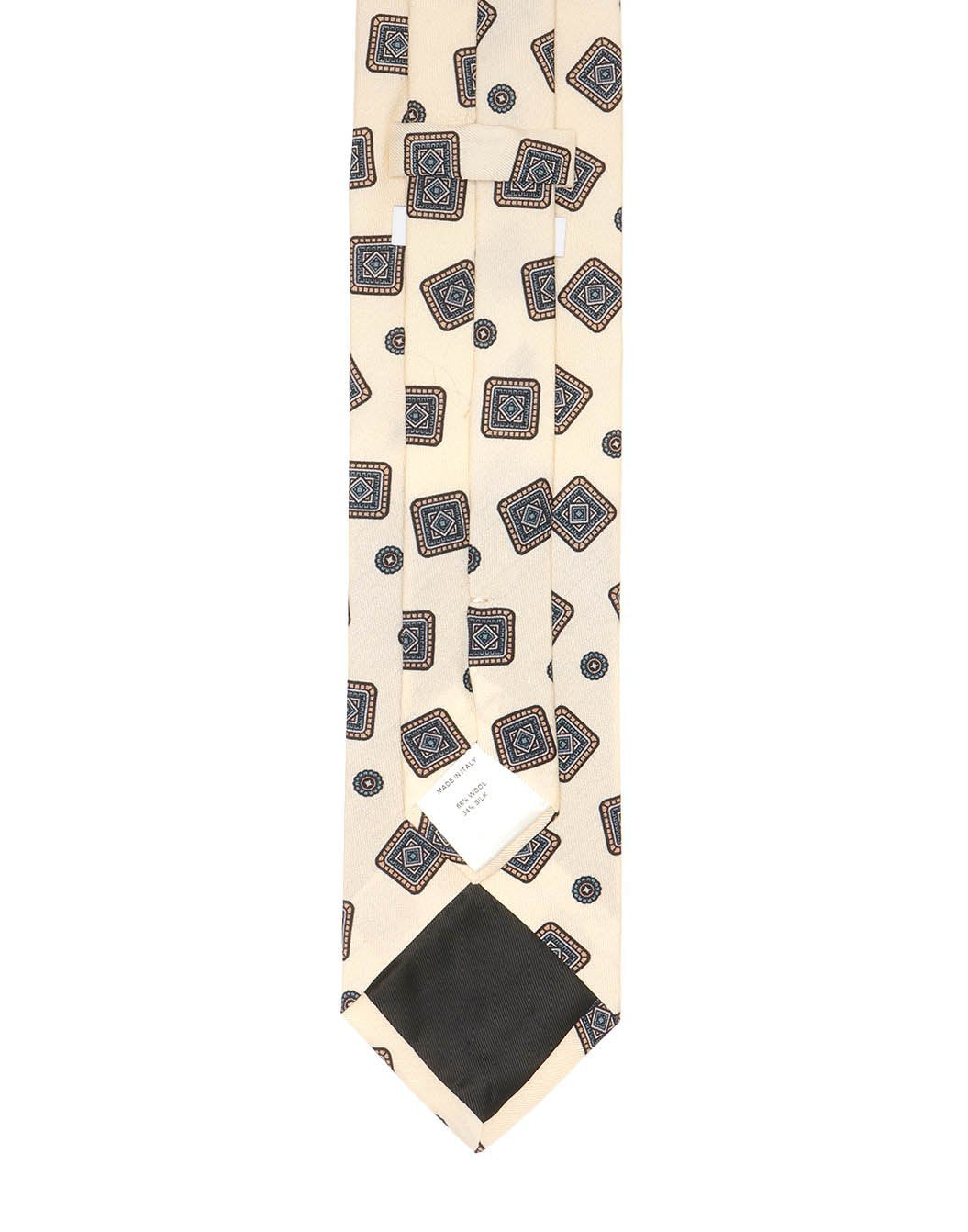 ウールシルク小紋プリントタイ