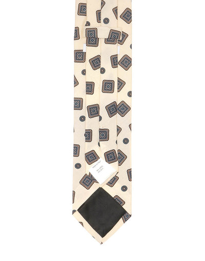 ウールシルク小紋プリントタイ