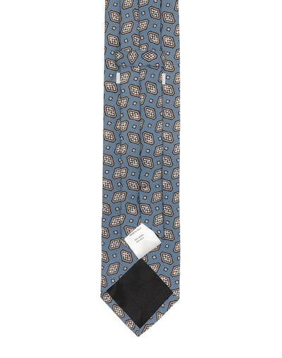 ウールシルク ダイヤプリントタイ