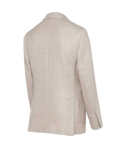 ウールシルクカシミヤ メランジバスケットジャケット