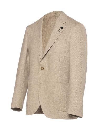 ウールカシミヤ メランジヘリンボーン ジャケット