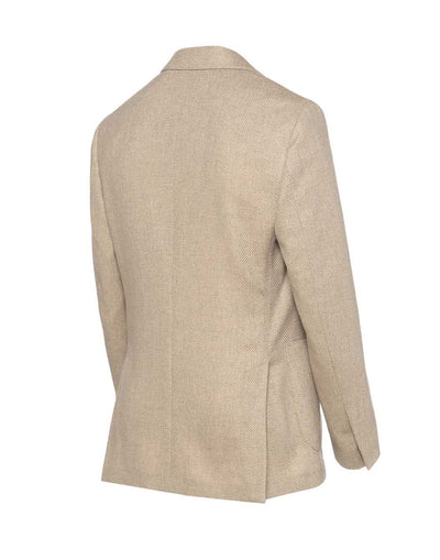 ウールカシミヤ メランジヘリンボーン ジャケット