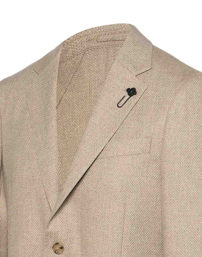 ウールカシミヤ メランジヘリンボーン ジャケット