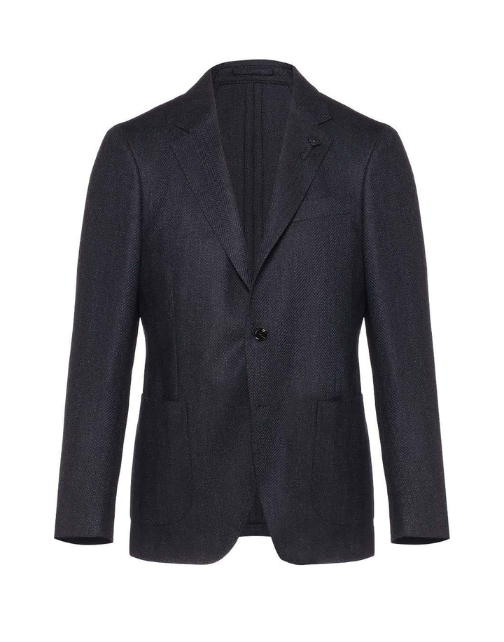 ウールカシミヤ メランジヘリンボーン ジャケット – LARDINI Online Store