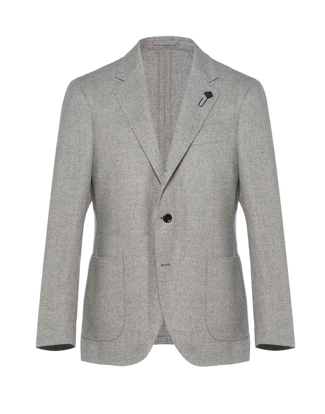 ウールカシミヤ メランジヘリンボーン ジャケット – LARDINI Online Store