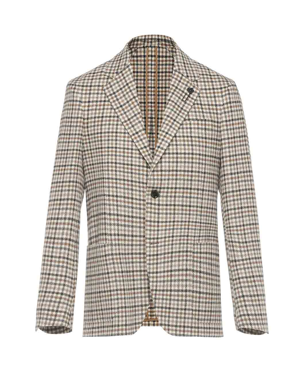 シェットランドウールガンクラブチェックジャケット